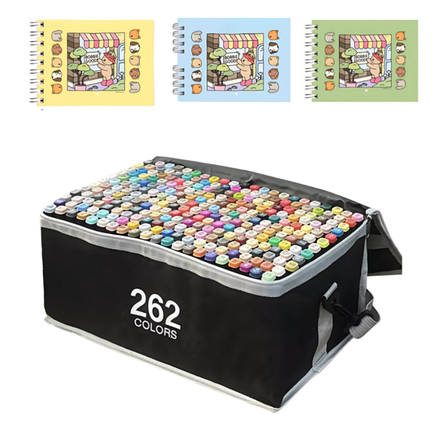 Kit 3 Livros Bobbie Goods Capa Dura + 262 Canetas Touch